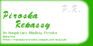 piroska repassy business card